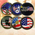 Custom gold enamel challenge coins